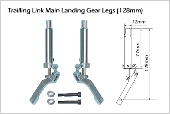 Phoenix Trailing Link Main Landing Gear Legs (128mm)